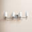 Rowley 33.88" W Steel 4-Light Dimmable Vanity Light with Drum Shades -698251345