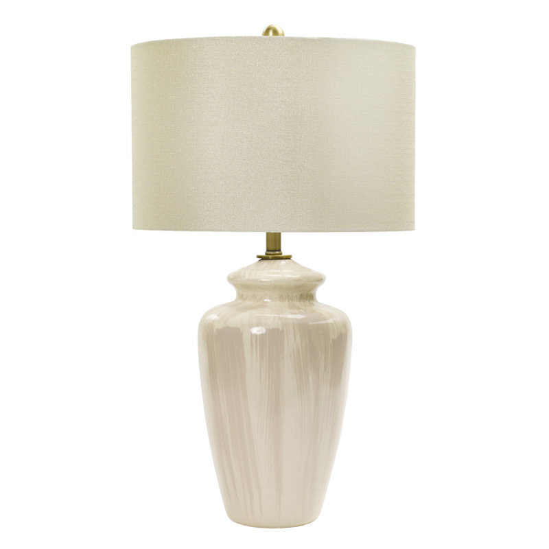 Lampe de table 28" en céramique, Coquille d'oeuf