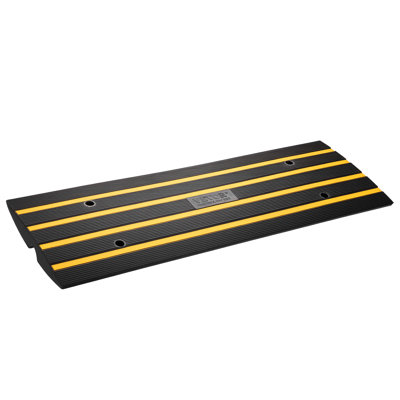 Curb Ramp, 2.6" Rise Rubber Driveway Ramps, Heavy Duty 33069 lbs Weight Capacity Threshold Ramp, Curbside Bridge Ramps for Loading Dock Garage Sidewalk, Expandable Full Ramp Set