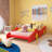 87'' Twin Size Race Car-Shaped Platform Bed With Wheels-1402428374