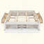 Structure de lit plateforme avec 4 tiroirs de rangement et pied de lit relevable hydraulique, sans tête de lit, conception moderne peu encombrante-561089766