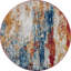 Tapis d'intérieur abstrait rouge / bleu / doré-1886627746