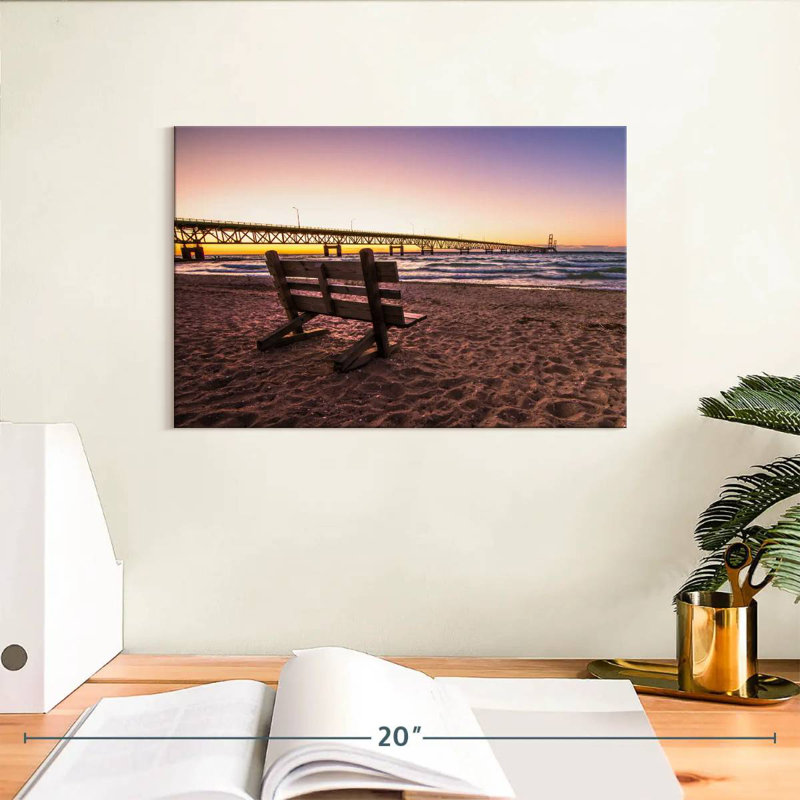 Plage Gillard Mackinac Bridge, H 8 po x l 12 po