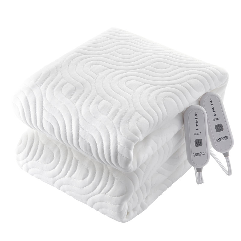 Surmatelas chauffant, surmatelas électrique à couche d'air, 5 réglages de chaleur, minuterie d'arrêt automatique, poche profonde de 18 pouces, chauffe-lit