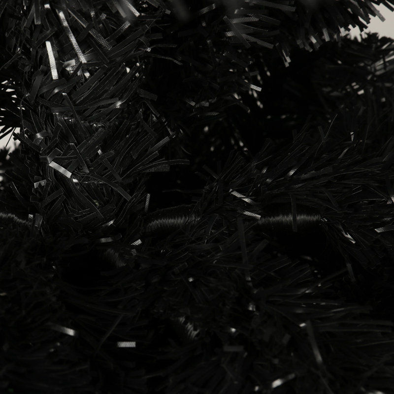 7.5' Black Fir Slim Tall Christmas Tree with Warm White Lights