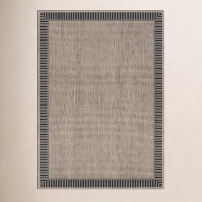 Black Cocoa Brown Flatweave Outdoor Rug