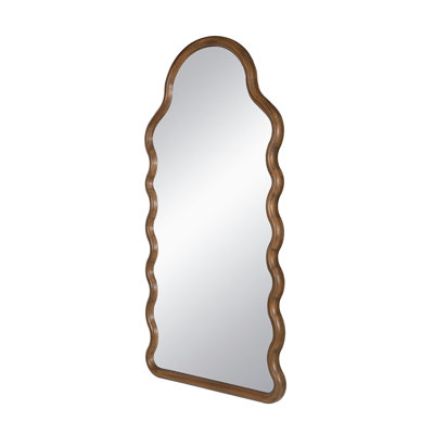 30X1.5X55" Arch Wood Mirror With Unique Frame