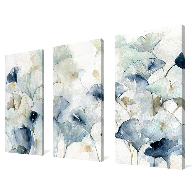 «Glorious Ginkgo», reproduction sur toile 3 pièces, H 32 po x l 48 po x P 1 po