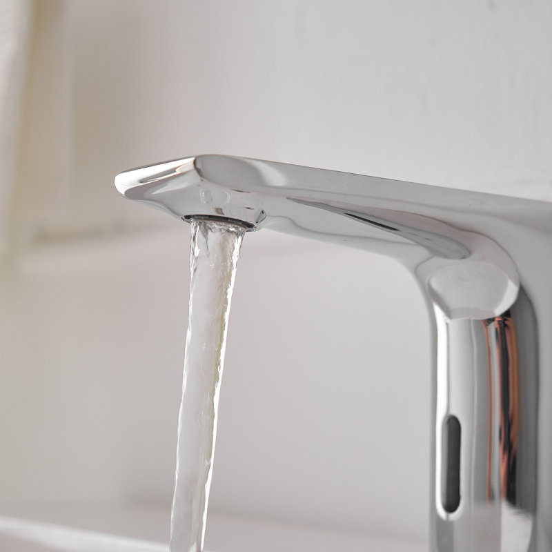 Robinet de salle de bain à trou unique sans contact avec bonde