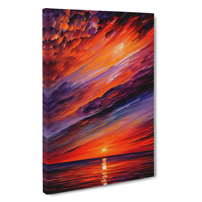 XC1022-3030X Ocean Sunset View No.3 - Wrapped Canvas Print, 60cm H x 40cm W x 3cm D