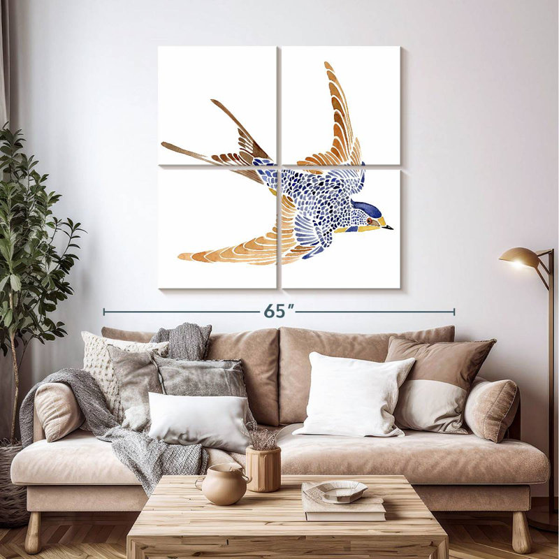 Brampt Jeweled Barn Swallow I, 45'' H x 45'' W