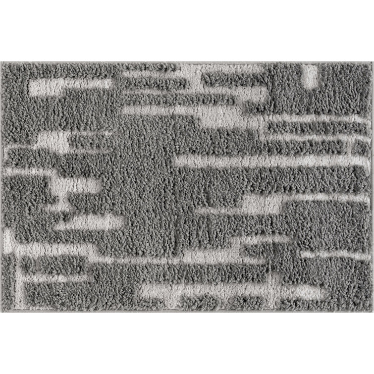 Kierre Contemporary Abstract Gray Indoor Shag Area Rug