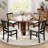 Farmhouse Rattan Dining Chair Set of 2 Fabric Upholstered Kitchen Chairs-1891565099