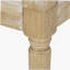 Chaise décorative en bois d'hévéa beige naturel