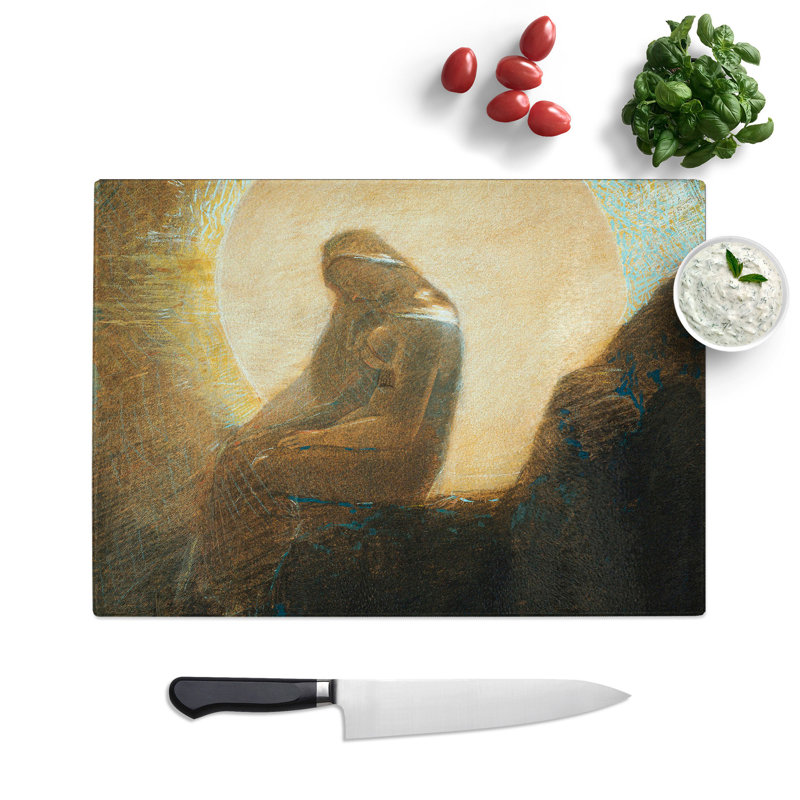 Melancholy by Odilon Redon Chopping Board, 0.4cm H x 28.5cm W x 39cm L