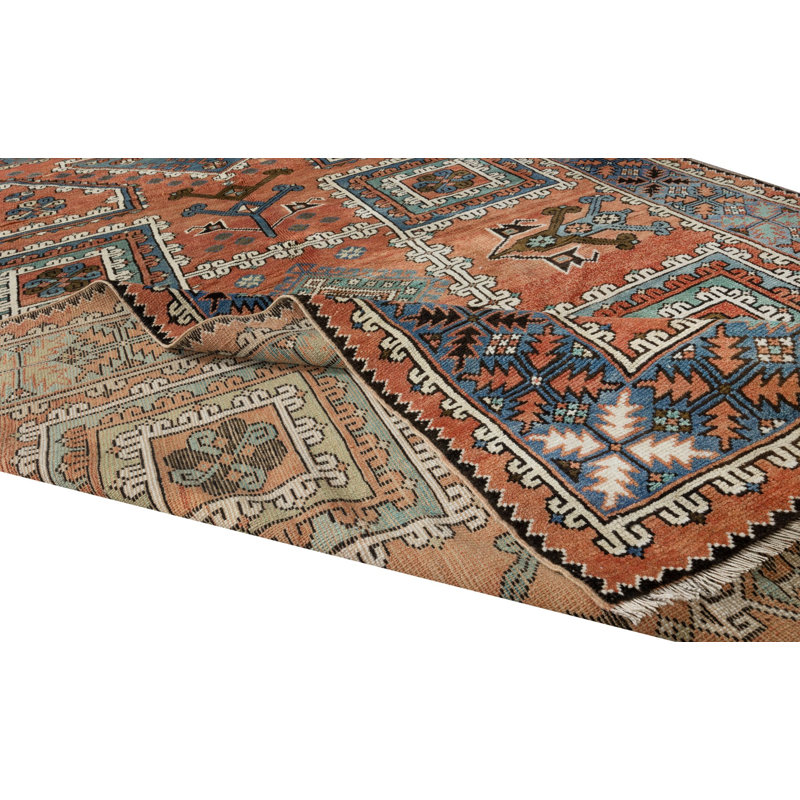 Tapis turc rétro fait à la main Bergama