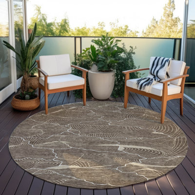 Tapis intérieur / extérieur brun Sahari 