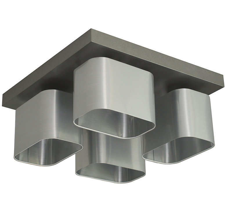 Gonzalez Semi Flush Mount, Light Brown, Silver