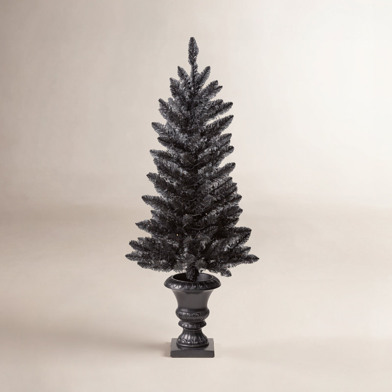 Arbre de véranda illuminé noir 4 pi