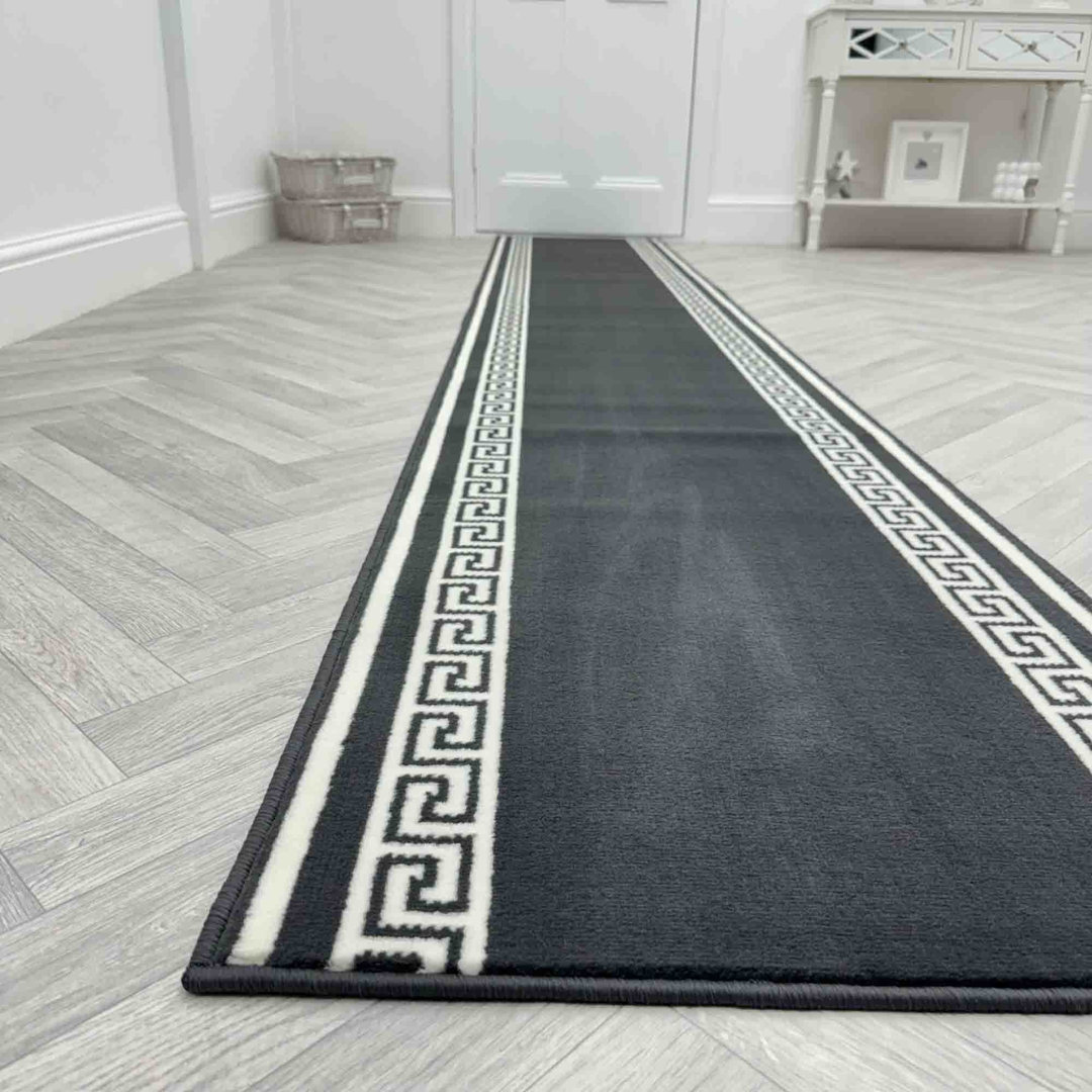 Key Dark Grey Hallway Runner Rug – Soft, Comfortable & Durable Carpet for Hall, Kitchen & Corridor