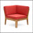 CORNER AND COFFEE TABLE, RED