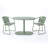 3-Piece Outdoor Bistro Dining Set, 1 Oval Table And 2 Chairs-1008915530