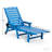 HDPE Patio Chaise Lounge, 4-Position Adjustable Backrest Outdoor Lounger-859724168
