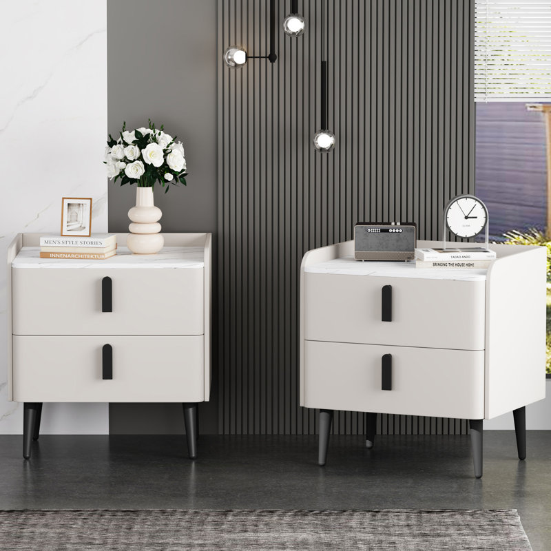 Table de bout (ensemble de 2), Blanc