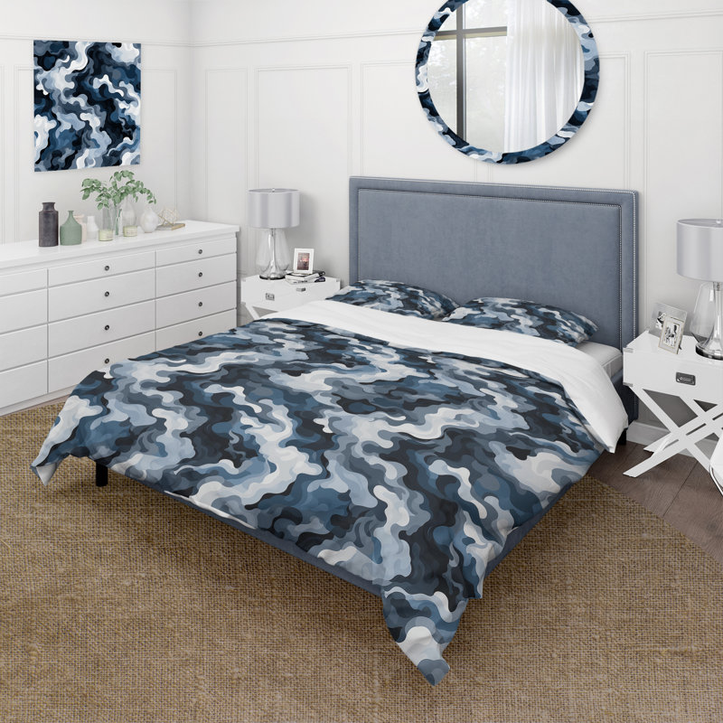 City Camo Concealment I - Ensemble de housse de couette camouflage - Microfibre de polyester