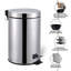 Milarain 3L Stainless Steel Step On Rubbish Bin With Removable Inner Bucket Pedal Bin
