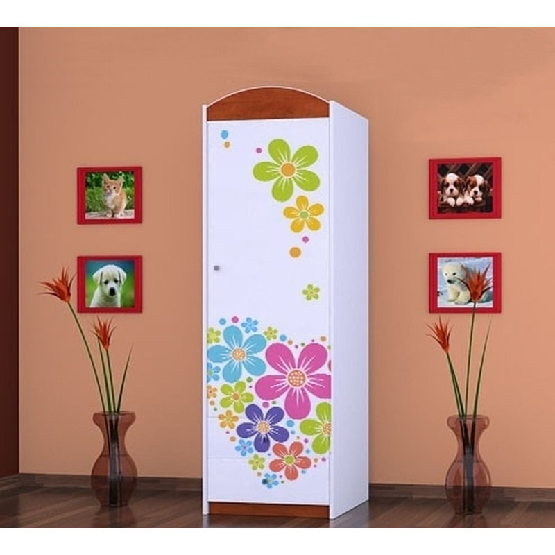 Brunner 1 Door Wardrobe, Red