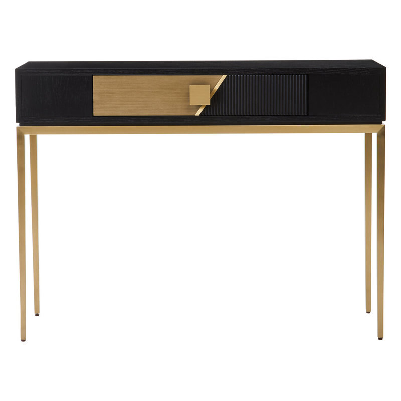 110cm Solid Wood Top Console Table