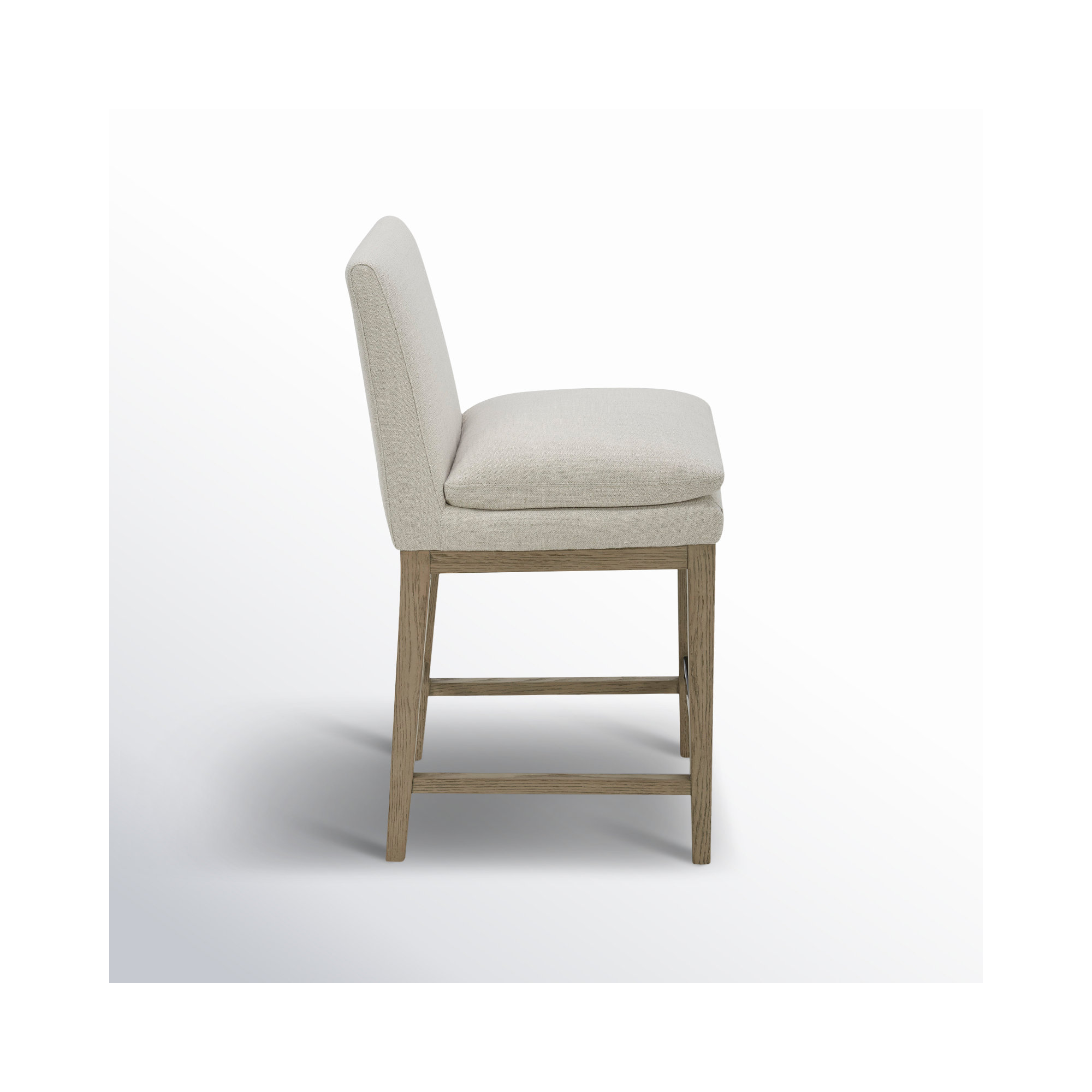 Bethea Upholstered Counter Stool, Effie Linen Performance Linen