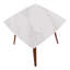 Table de salle à manger en bois de noyer et marbre texturé blanc-125550241