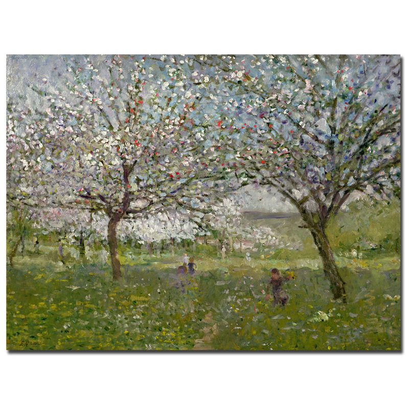 Ernest Quost Apple Trees in Flower Canvas Art Print