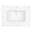 Lavabo de meuble-lavabo rectangulaire blanc 30,2 "x 18,5", une pièce, faible absorption d'eau, tache, surface de robinet lisse, résistance aux acides, utilisation dans la salle de bain