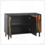 Buffet rustique de style champêtre de 120 cm (47,24 po) avec motif de bois droit, meuble d'appoint moderne
