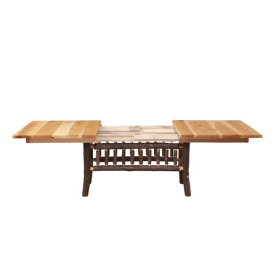 Fireside Lodge Hickory Log Extension Dining Table - Cinnamon