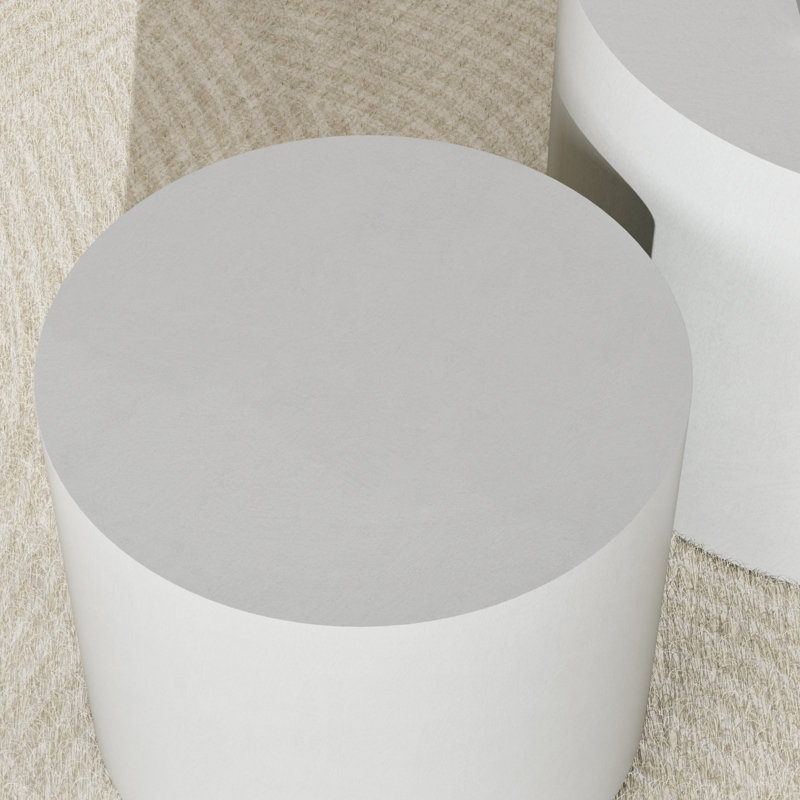 Ensemble de tables basses gigognes 19,7 po, Blanc