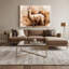 Faune lama sauvage, art mural sur toile beige-1180591008
