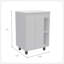 Meuble-lavabo 24 po Meka, deux tablettes extérieures, armoire à deux portes - blanc