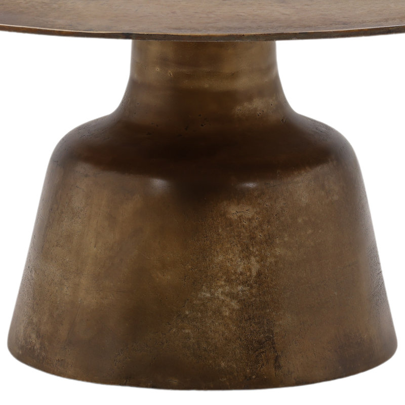 Golbez Cast Aluminum Coffee Table, Antique Brass