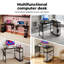 L-Shaped Metal Base Computer Desk