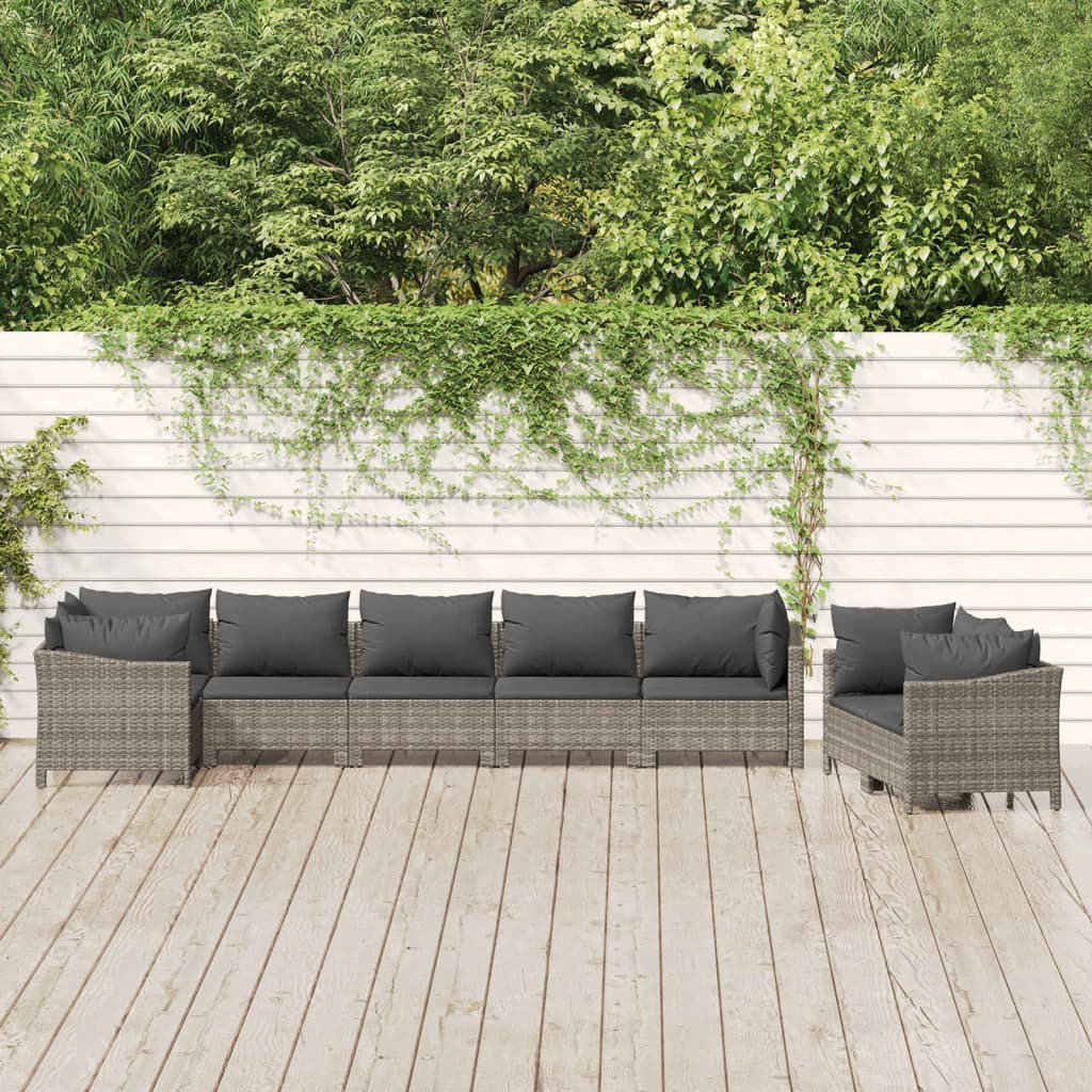 8-Sitzer Lounge-Set McLarty aus Rattan mit Polster