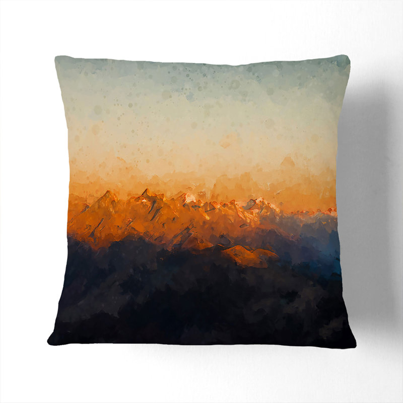 Abstract Square Throw Cushion, 55cm H x 55cm W x 20cm D