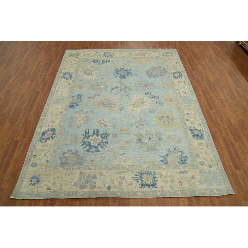 Tapis floral en laine Oushak