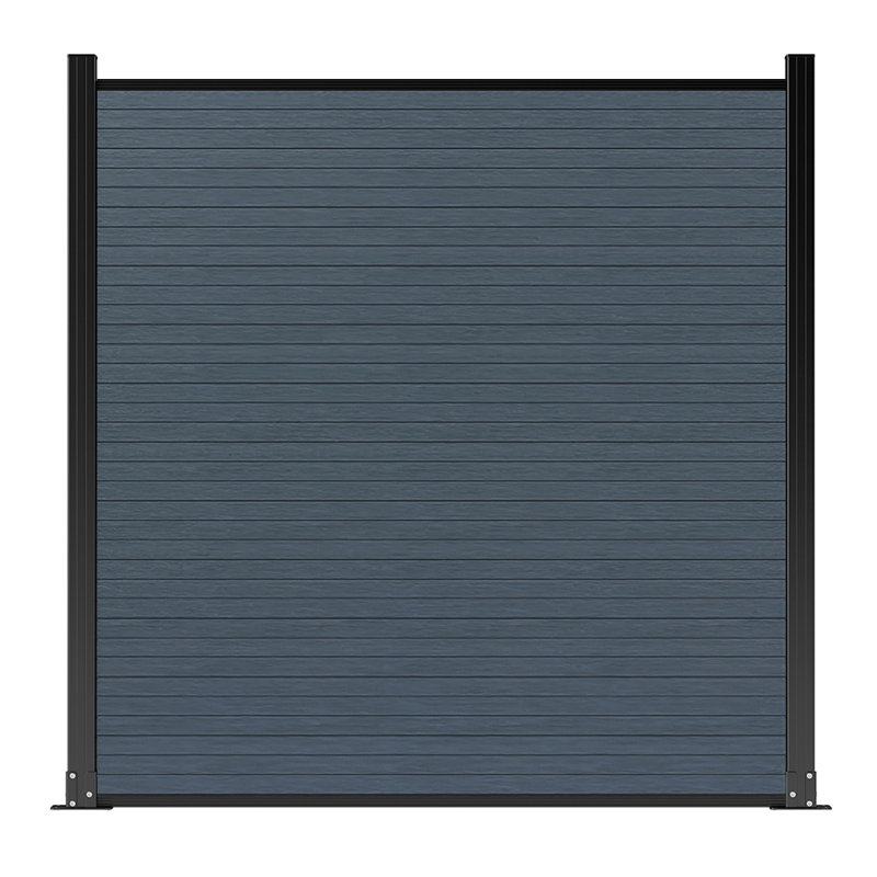 Clôture d'intimité en composite résistante au vent de 6,2 pi H avec poteau pour patio, cour arrière, jardin, Gris, 2