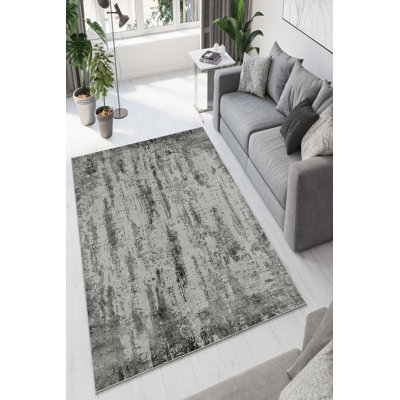 Premium Hall Carpet, 3.3 x 6.6 ft, Grey | 100% Polyester, 650 g/m² | Antibacterial, Non-Slip PVC Dot Underside | Machine Washable, Eco-Friendly, 0.2 in Pile Height | Perfect for Entryway, Living Room & Bedroom