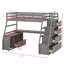Lit mezzanine avec tiroirs, tablettes et bureau-2014404603