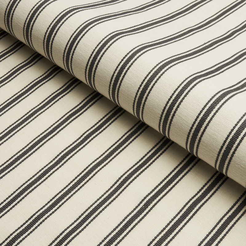 Tissu à rayures Marquet, Carbone